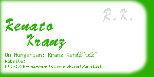 renato kranz business card